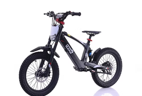 REVVI 18" Kid's Electric Motor Bike - Hydraulic Brakes, Front & Rear Suspension