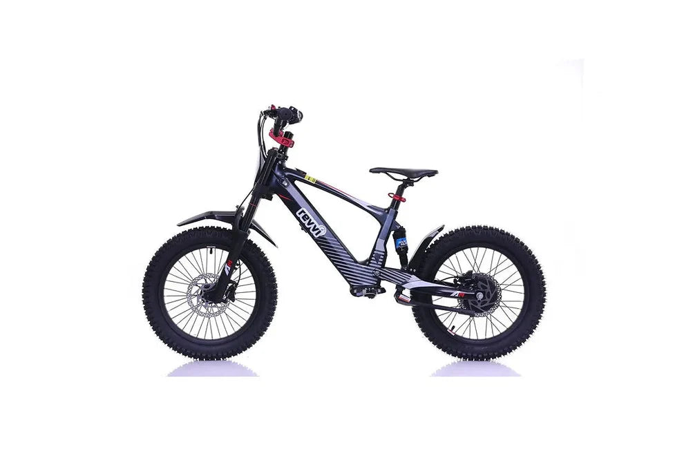 REVVI 18" Kid's Electric Motor Bike - Hydraulic Brakes, Front & Rear Suspension