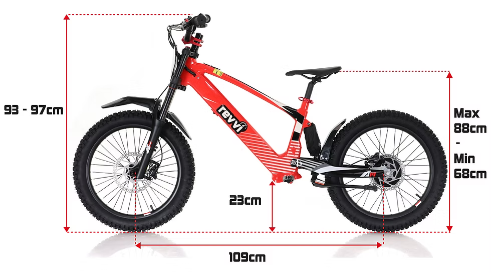 REVVI 20" Kid's Electric Bike - Hydraulic Brakes, Front & Rear Suspension